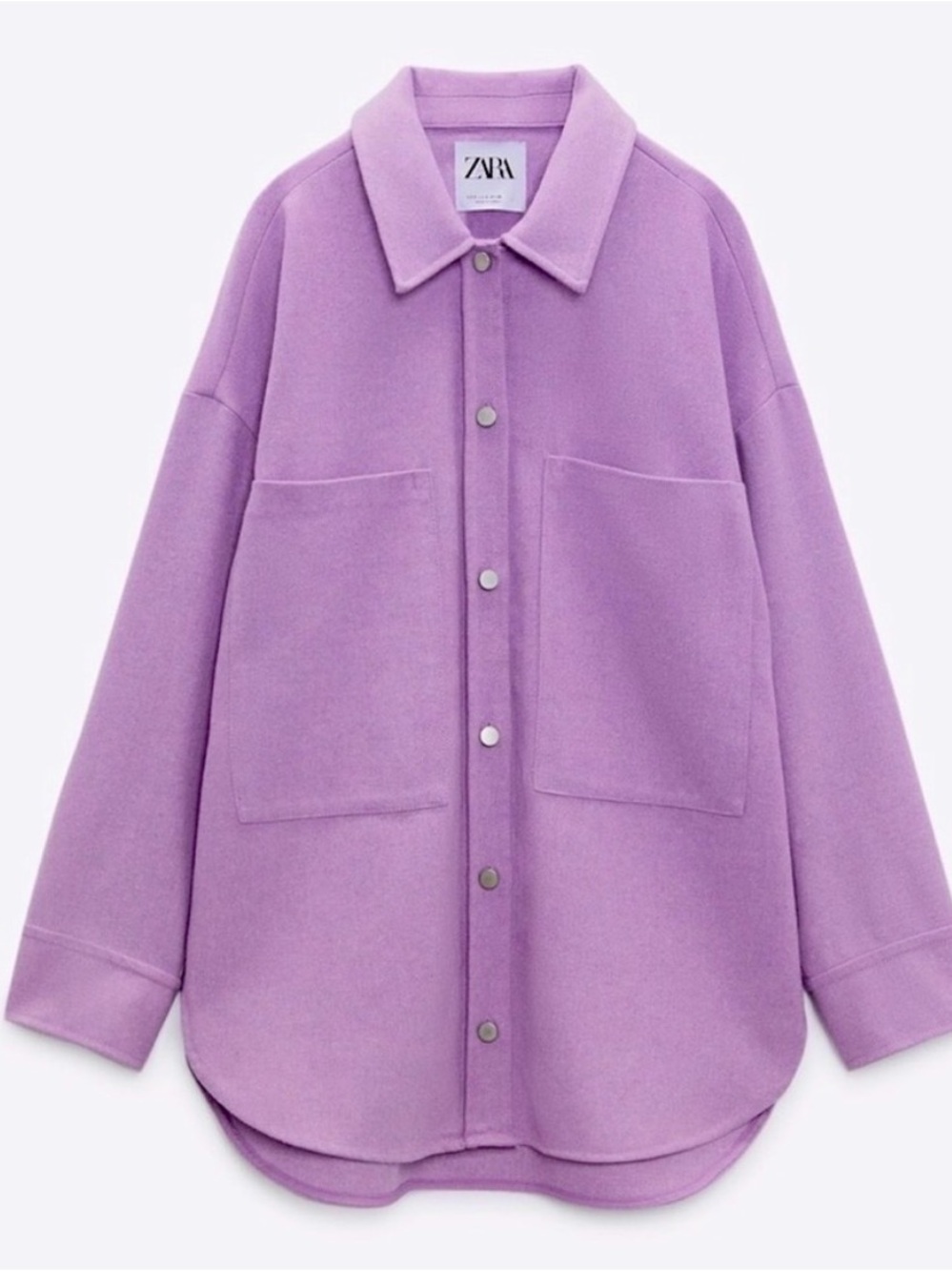 ZARA Lavender Oversized Utility Shacket